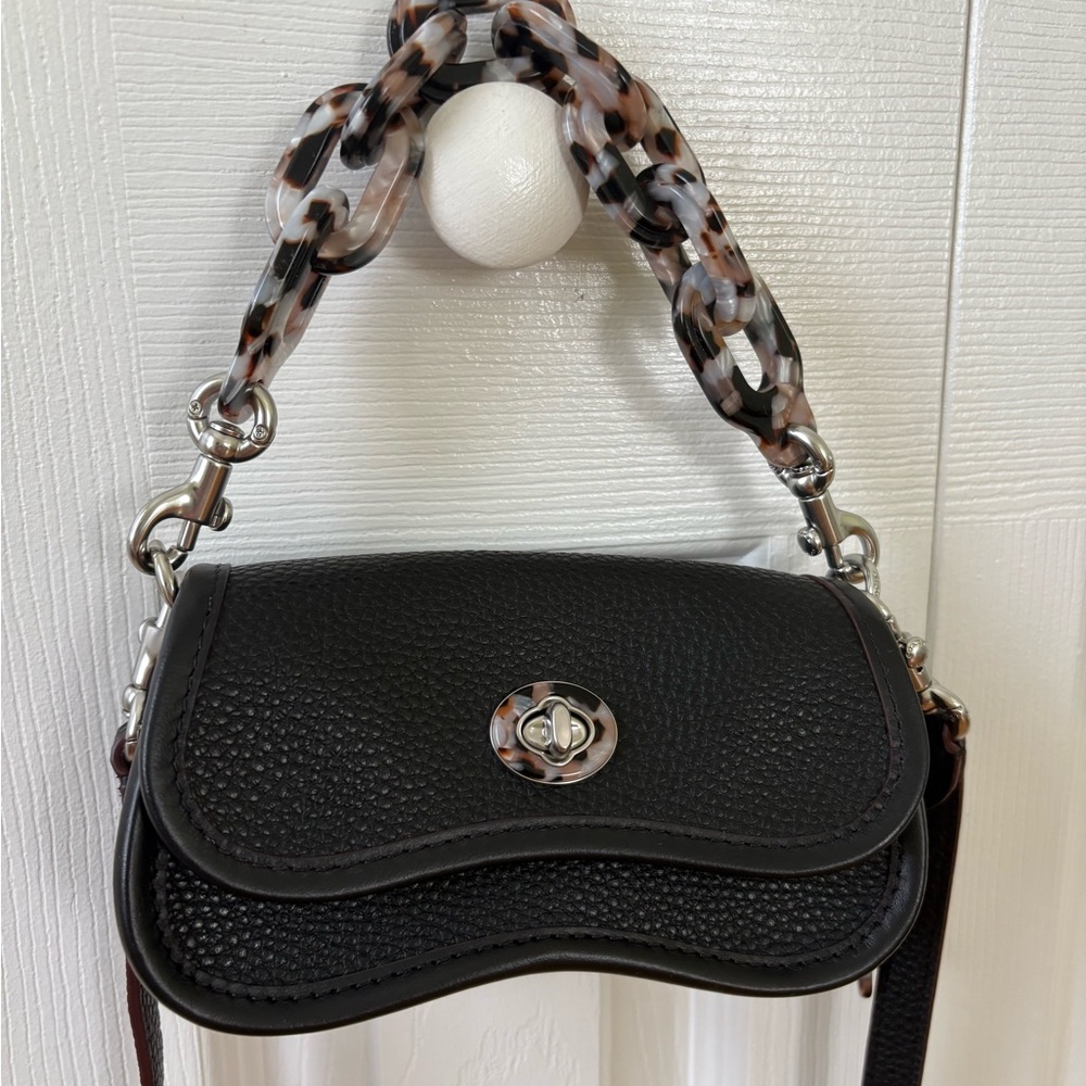 Coach Mini Wavy Dinky Bag White Cloud Coachtopia Leather Crossbody